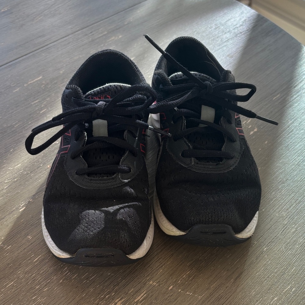 Asics Kids Black and White Sneakers